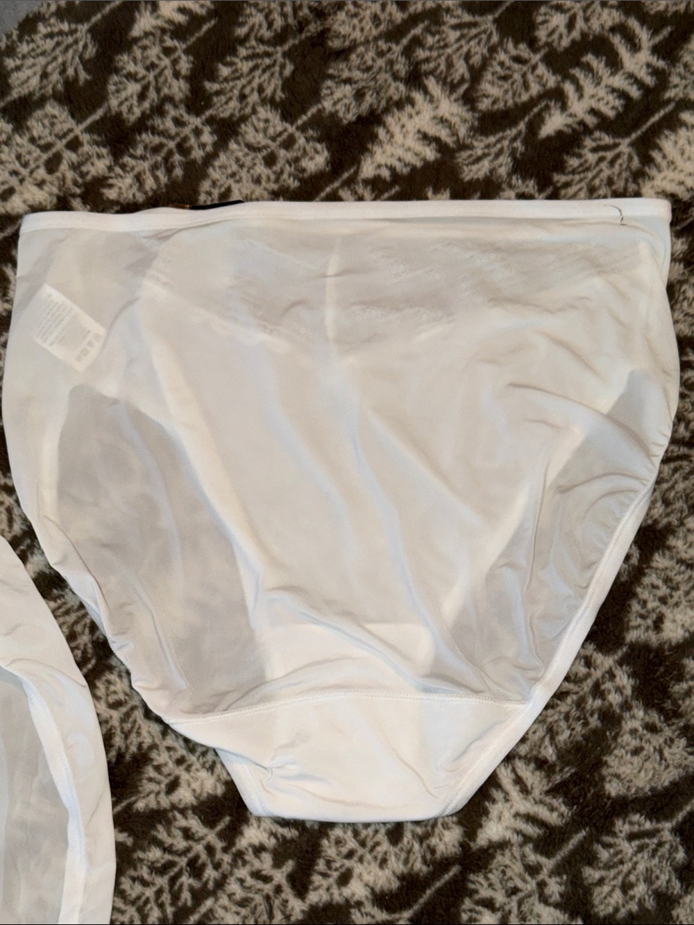 Vanity Fair White Lace-Trim Full Coverage Briefs - Two-Pack - Picture 5 of 6